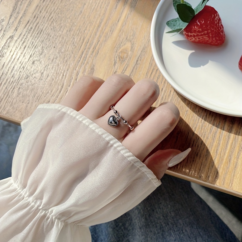 S925 Love Ring Light Baroque Open Tail Ring Jewelry
